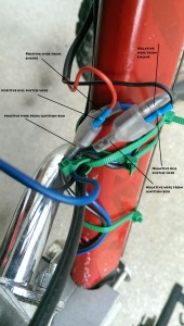 Motorized bike wiring