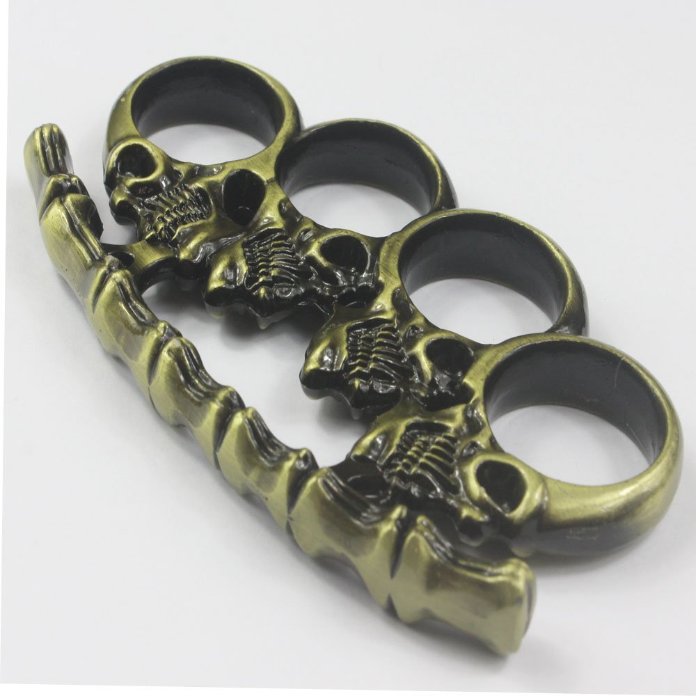knuckles brass skull